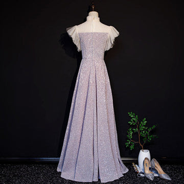 A Line Sequin Long Prom Dresses HZ1023